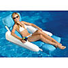 66-Inch Inflatable Blue and White Swimming Pool Floating Lounge Seat Image 2