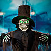 66" Light-Up Standing Black Skeleton Halloween Decoration Image 2