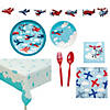 66 Pc. Airplane Party Disposable Tableware Kit for 8 Guests Image 1