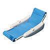 66" White and Blue Rippled Float Sunchaser Swimming Pool Lounge Chair Image 1