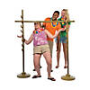 68 1/2" x 65" Deluxe Plastic Limbo Outdoor Party Game Kit with Base Image 1