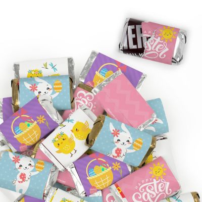 68 Pcs Easter Candy Favors Hershey's Miniatures Chocolate - Bunny, Eggs &amp; Chicks Image 1