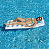 69" White and Blue Inflatable Window Lounger Mattress Pool Float Image 1