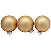 6ct Champagne Gold 2-Finish Glass Ball Christmas Ornament Set 3.25" Image 4