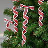 6ct Frosted Red and White Candy Twist Christmas Ornaments 9" Image 2