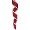 6ct Frosted Red and White Candy Twist Christmas Ornaments 9" Image 4