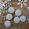 6ct White and Silver Matte Frosted Glass Christmas Ball Ornaments 3.25" (80mm) Image 1