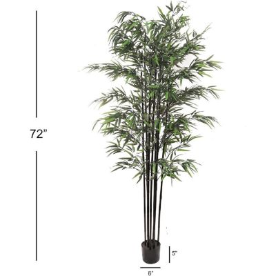 6ft Bamboo Tree in Black Pot Image 1