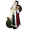 6ft Plush Santa Claus with Teddy Bear and Gift Bag Christmas Figure Image 1