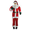 6ft Red and White Life Size Plush Santa Claus Standing Christmas Figure Image 1