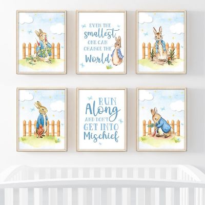 6Pcs Peter Rabbit Blue Change the World Image 1