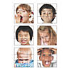 7 1/2" 6-Sided Face Emotions Picture Chipboard Puzzle Block Set Image 1