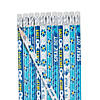 7 1/2" Blue & White Child Abuse Awareness Wood Pencils - 24 Pc. Image 1