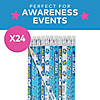 7 1/2" Blue & White Child Abuse Awareness Wood Pencils - 24 Pc. Image 2