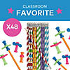 7 1/2" Bulk 96 Pc. Pencils with Fidget Toppers Handout Kit for 48 Image 2