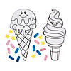 7 1/2&quot; Color Your Own Ice Cream Cones Craft Kit &amp;#8211; Makes 12 Image 1