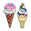7 1/2&quot; Color Your Own Ice Cream Cones Craft Kit &amp;#8211; Makes 12 Image 1