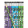 7 1/2" Game Controller Purple, Blue & Green Wood Pencils - 24 Pc. Image 1