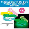 7 1/2" Glow-in-the Dark Christian Pumpkin Rubber Bracelets - 12 Pc. Image 3