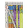 7 1/2" Good Character Sayings Multicolor Wood Pencils - 24 Pc. Image 1