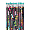 7 1/2" Growth Mindset Motivational Multicolor Wood Pencils - 24 Pc. Image 1