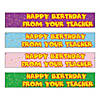 7 1/2" Happy Birthday From Your Teacher Wood Pencils - 24 Pc. Image 1