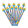 7 1/2" Happy Birthday Pencils with Cupcake Pencil Top Erasers - 12 Pc. Image 1