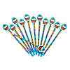 7 1/2" Happy Birthday Pencils with Cupcake Pencil Top Erasers - 12 Pc. Image 1