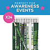 7 1/2" Mental Health Awareness Green & White Wood Pencils - 24 Pc. Image 2