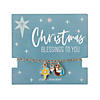7 1/2&quot; Religious Simple Blessings Nativity Metal Charm Bracelets on a Card for 12 Image 1