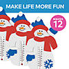 7 1/2" Snowman Winter Thermometer Craft Kit - Makes 12 Image 3