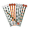 7 1/2" Sport Ball Novelty Wood Pencils with Ball Eraser - 12 Pc. Image 1