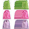 7 1/2" x 10" Pastel Easter Egg Print Drawstring Bags - 36 Pc. Image 1
