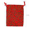 7 1/2" x 10" Small Holiday Print Polyester Drawstring Bags - 36 Pc. Image 1