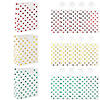 7 1/2" x 3 1/2" x 9" Medium Metallic Polka Dot Paper Gift Bags with Tags - 12 Pc. Image 1