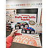 7 1/2&quot; x 3 3/4&quot; Self-Checking Prefix &amp; Suffix Cardboard Learning Puzzles - 30 Pc. Image 3