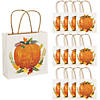7 1/2" x 7 1/4" Medium Give Thanks Paper Gift Bags - 12 Pc. Image 1