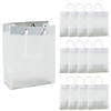 7 1/2" x 8 1/2" Medium Clear Frosted Plastic Gift Bags - 12 Pc. Image 1