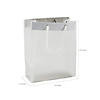 7 1/2" x 8 1/2" Medium Clear Frosted Plastic Gift Bags - 12 Pc. Image 1