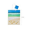 7 1/2" x 9" Bulk 60 Pc. Medium Wedding Beach Gift Bags with Tags Image 1