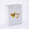 7 1/2" x 9" Hearts Paper Gift Bags with Gold Foil - 12 Pc. Image 3