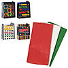 7 1/2" x 9" Medium Graduation Paper Gift Bags & Tissue Paper Kit - 72 Pc. Image 1