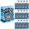 7 1/2" x 9" Medium Police Party Paper Gift Bags - 12 Pc. Image 1