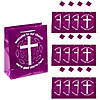 7-1/2" x 9" Medium Purple Welcome To Our Church Paper Gift Bags - 12 Pc. Image 1