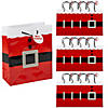 7 1/2" x 9" Medium Santa Paper Gift Bags with Tags - 12 Pc. Image 1