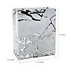 7 1/2" x 9" Medium Silver Marble Paper Gift Bags - 12 Pc. Image 1