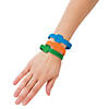 7 1/4" Assorted Color Paw Print Rubber Bracelets - 24 Pc. Image 2