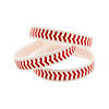 7 1/4" Baseball Stitching White & Red Rubber Bracelets - 12 Pc. Image 1