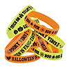7 1/4&quot; Bulk 100 Pc. Glow-in-the-Dark Halloween Rubber Bracelets Image 1