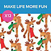 7 1/4" Christmas Goofy Brown Stuffed Reindeer with Bendable Legs - 12 Pc. Image 1